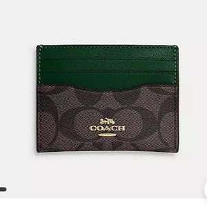 💖NEWCM COACH CARD HOLDER SKINNY MINI 💖